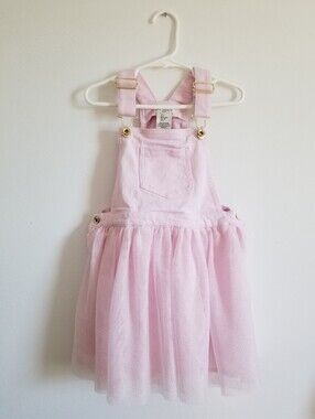 Max Studio Light Pink Tulle Overall Dress for Girls